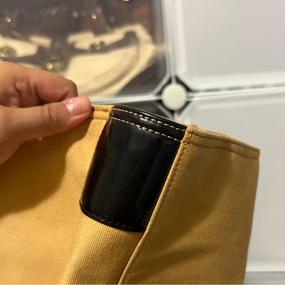 Tory Burch Tan Twill Ella Tote Bag - Picture 8 of 10